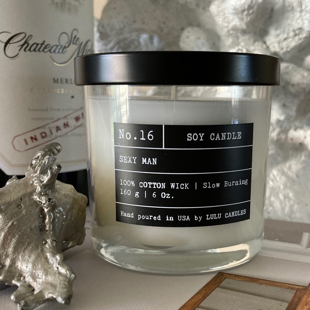 SEXY MAN Scented SOY Candle 🖤 Slow Burning Cotton Wick Jar Candle NEW